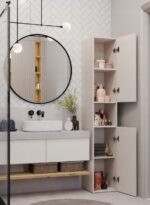 NEL BATHROOM POLE IN CASHMERE COLOUR - Image 6