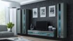 TV Stand Vigo New with LED Lighting White and Gray Gloss M180xD30xH40cm - Image 4