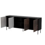 Cama 4D CORTINA chest of drawers 200x40x81 black/walnut - Image 3