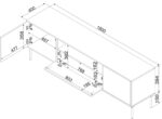 Cama EF TRESSE RTV cabinet 180x40x54.5 cashmere matt - Image 3