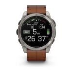 Garmin Fenix 8 Titanium 51mm Waterproof Smartwatch with Heart Rate Monitor (Sapphire, Titanium with Chestnut Leather Band) - Image 5