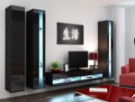 TV Stand Cama with LED Lighting Black L180xW30xH40cm - Image 6