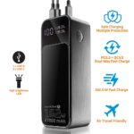 Powerbank 27 000mAh  1x USB  2x USB-C  162 5W  QC4+  flashlight  LCD screen  black - Image 10