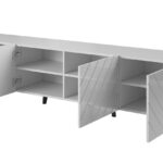 RTV cabinet ABETO 200x42x52 white/gloss white