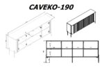Cama VERA chest of drawers 190x40x80 black matt - Image 3