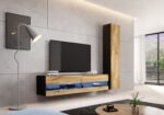 Cama full cabinet VIGO '180' 180/40/30 black/wotan oak - Image 3