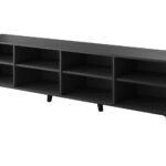 TV cabinet FARO 200x42x52 black matt + oak craft