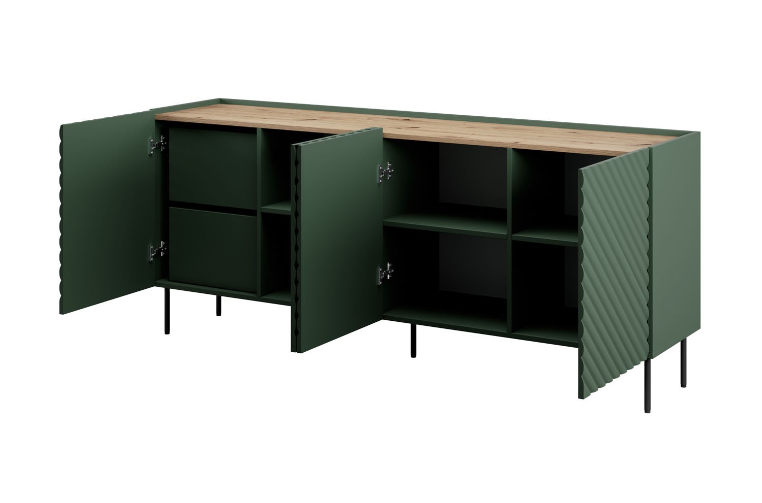 4D2SZ ONDA chest of drawers 200x45xH85 green - Image 1