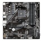 GIGABYTE B550M K Motherboard - AMD Ryzen 5000 CPUs  up to 4733MHz DDR4  1xPCIe 4.0 + 1xPCIe 3.0 M.2  1GbE LAN  USB 3.2 Gen 1