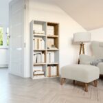 Topeshop MALAX 2X4 BIEL living room bookcase