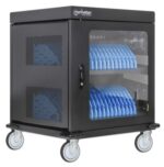 Manhattan Laptop Charging Cart/Trolley via AC Adapter (EU) 32-bay  Install device's AC Adapter (power cables) into unit  Suitable for ALL laptops (to 15.6 )  iPads  MacBooks  Chromebooks  other USB-C devices  Bays 380x30x280mm  Cabinet  Lockable - Image 2