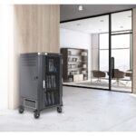 Manhattan Laptop Charging Cart/Trolley via AC Adapter (EU) 30-bay  Install device's AC Adapter (power cables) into unit  Suitable for ALL laptops (to 16 )  iPads  MacBooks  Chromebooks  other portable devices  Bays 380x30x280mm  Cabinet  Lockable - Image 5