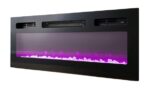 RTV EVA cabinet with electric fireplace 180x40x52 cm white/gloss white - Image 6