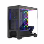 Modecom Volcano Stellar ARGB 8F Gaming Midi Tower Computer Case with Side Window Black - Image 13