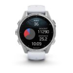 Garmin Fenix 8 Stainless Steel 43mm Waterproof Smartwatch with Heart Rate Monitor (Silver with Whitestone Silicone Band) - Image 12
