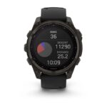 Garmin Fenix 8 Solar Titanium 47mm Waterproof Smartwatch with Heart Rate Monitor (Sapphire, Carbon Grey Dlc Titanium With Black/pebble Grey Silicone Band) - Image 7