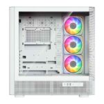 Modecom Volcano AQ500 Gaming Midi Tower Computer Case with Side Window and ARGB Lighting White - Image 5