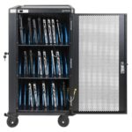 Manhattan Laptop Charging Cart/Trolley via AC Adapter (EU) 30-bay  Install device's AC Adapter (power cables) into unit  Suitable for ALL laptops (to 16 )  iPads  MacBooks  Chromebooks  other portable devices  Bays 380x30x280mm  Cabinet  Lockable - Image 3