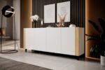 FARO chest of drawers 200x42x82 white matt + oak craft - Image 2