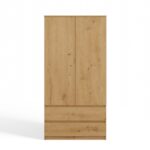 Double Door Wardrobe Oak 90x50x180cm - Image 3