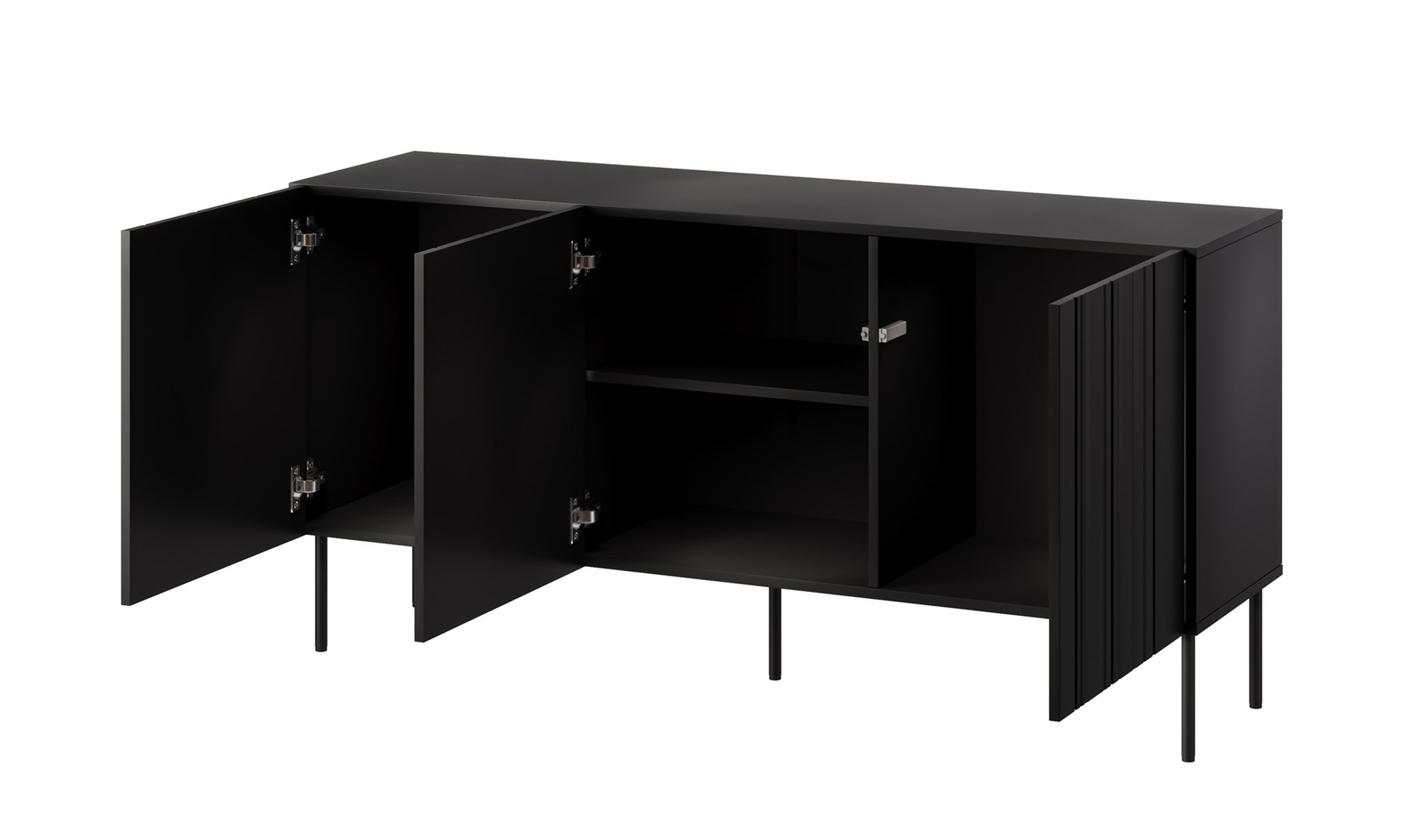 Cama Chest of drawers ISLA 150.5x40x75 matte black - Image 1