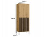 Floor Cabinet Kamaro Brown 53.5x40x146cm - Image 5