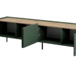 4D RTV cabinet ONDA 200x40xH54.35 green (standing or wall mounted)