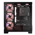 Modecom Volcano Space Apex ARGB Gaming Midi Tower Computer Case with Side Window Black - Image 14