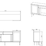 JUTA EF chest of drawers + electric fireplace 202x39.5x85 black + linol calabria