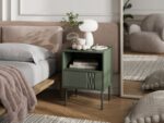 Bedside Tables Tresse Wooden Green 2 Pieces 44x40x53cm - Image 3