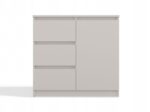 CHEST OF DRAWERS 1 DOOR 3 DRAWERS COLOUR CASHMERE - Image 3