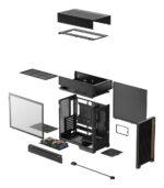 Protech CL660 Gaming Midi Tower Computer Case with Side Window and ARGB Lighting Black - Image 10