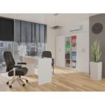 Double Door Wardrobe White 74x35x180cm - Image 6