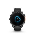 Garmin Fenix 8 Stainless Steel 47mm Waterproof Smartwatch with Heart Rate Monitor (Slate Grey With Black Silicone Band) - Image 8