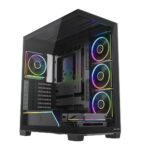 Modecom Volcano Stellar Plus ARGB Gaming Midi Tower Computer Case with Side Window Black - Image 3
