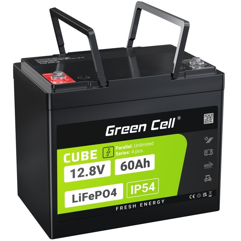 Green Cell LFPGC12V60AH UPS battery Lithium Iron Phosphate (LiFePO4) 12.8 V 60 Ah - Image 1