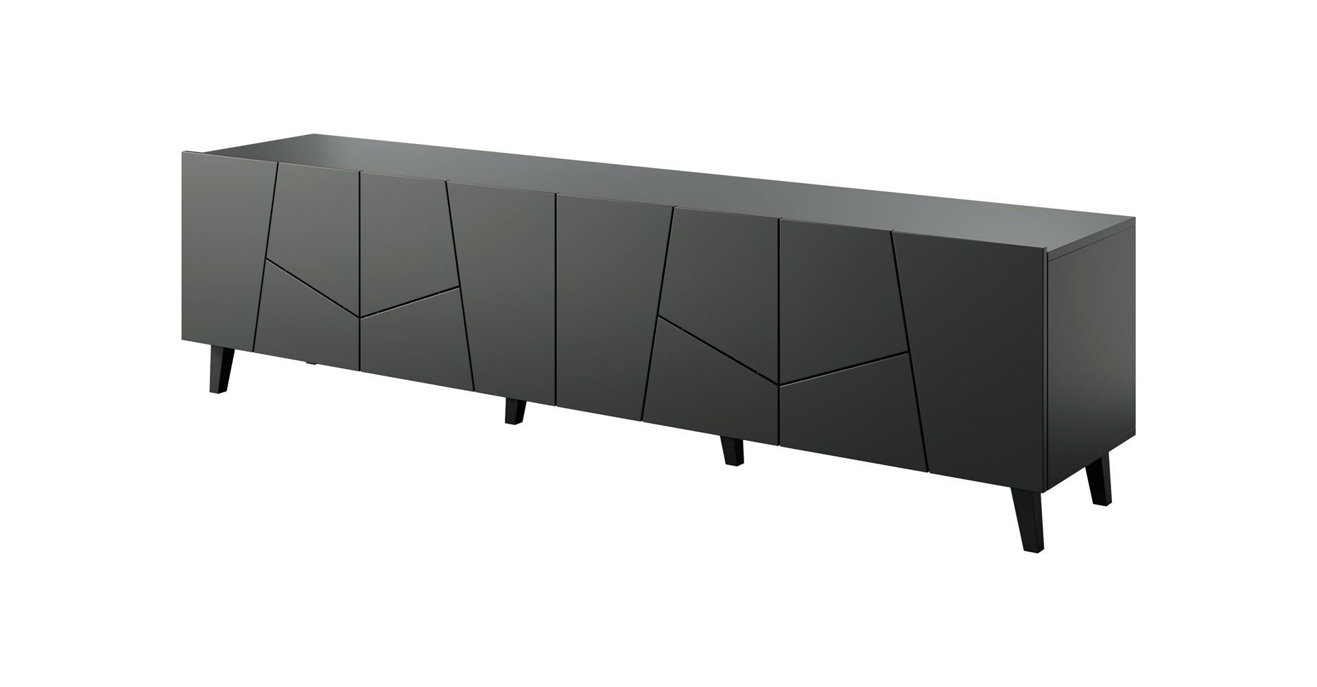 RTV cabinet ETNA 200x42x52 matte black - Image 1