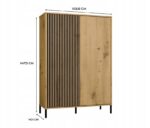 Floor Cabinet Kamaro Red 103.5x40x147.5cm - Image 4