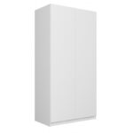 Double Door Wardrobe White 90x50x180cm - Image 2