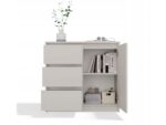 CHEST OF DRAWERS 1 DOOR 3 DRAWERS COLOUR CASHMERE - Image 6
