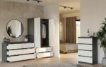 M6 MALWA CHEST OF DRAWERS 120 CM 6 DRAWERS ANTHRACITE/WHITE - Image 9