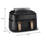 Philips Air Fryer with Double Detachable Bucket 9lt Black NA552/00 - Image 4
