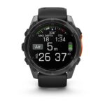 Garmin Fenix 8 Stainless Steel 51mm Waterproof Smartwatch with Heart Rate Monitor (Slate Grey With Black Silicone Band) - Image 3