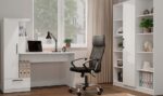 Cosmo Desk + Bookcase Set  White - Image 7