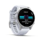 Garmin Fenix 8 Stainless Steel 43mm Waterproof Smartwatch with Heart Rate Monitor (Silver with Whitestone Silicone Band) - Image 8