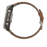 Garmin Fenix 8 Titanium 51mm Waterproof Smartwatch with Heart Rate Monitor (Sapphire, Titanium with Chestnut Leather Band) - Image 2