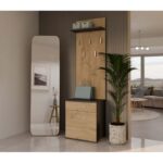 Topeshop DUO WIESZAK ANT/ART clothing hanger Anthracite  Oak - Image 7