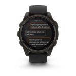 Garmin Fenix 8 Solar Titanium 47mm Waterproof Smartwatch with Heart Rate Monitor (Sapphire, Carbon Grey Dlc Titanium With Black/pebble Grey Silicone Band) - Image 8