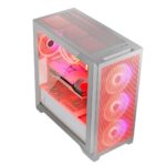 Modecom Volcano Expanse S Apex ARGB Gaming Midi Tower Computer Case with Side Window White - Image 6