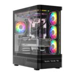 Modecom Volcano AQ200 Gaming Midi Tower Computer Case with Side Window Black - Image 2